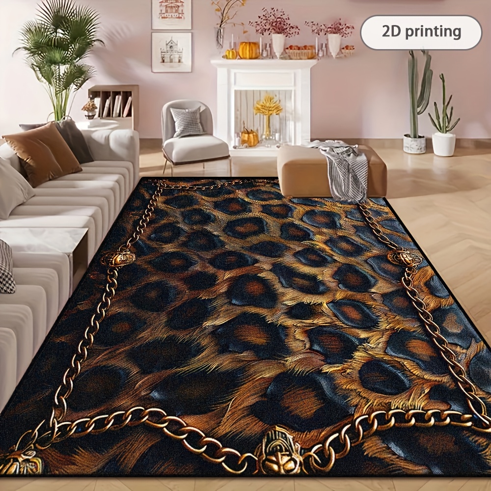 Leopar Desenli Halı, Şık Siyah - Commercial Printing And Design incelemesi ve fiyatı