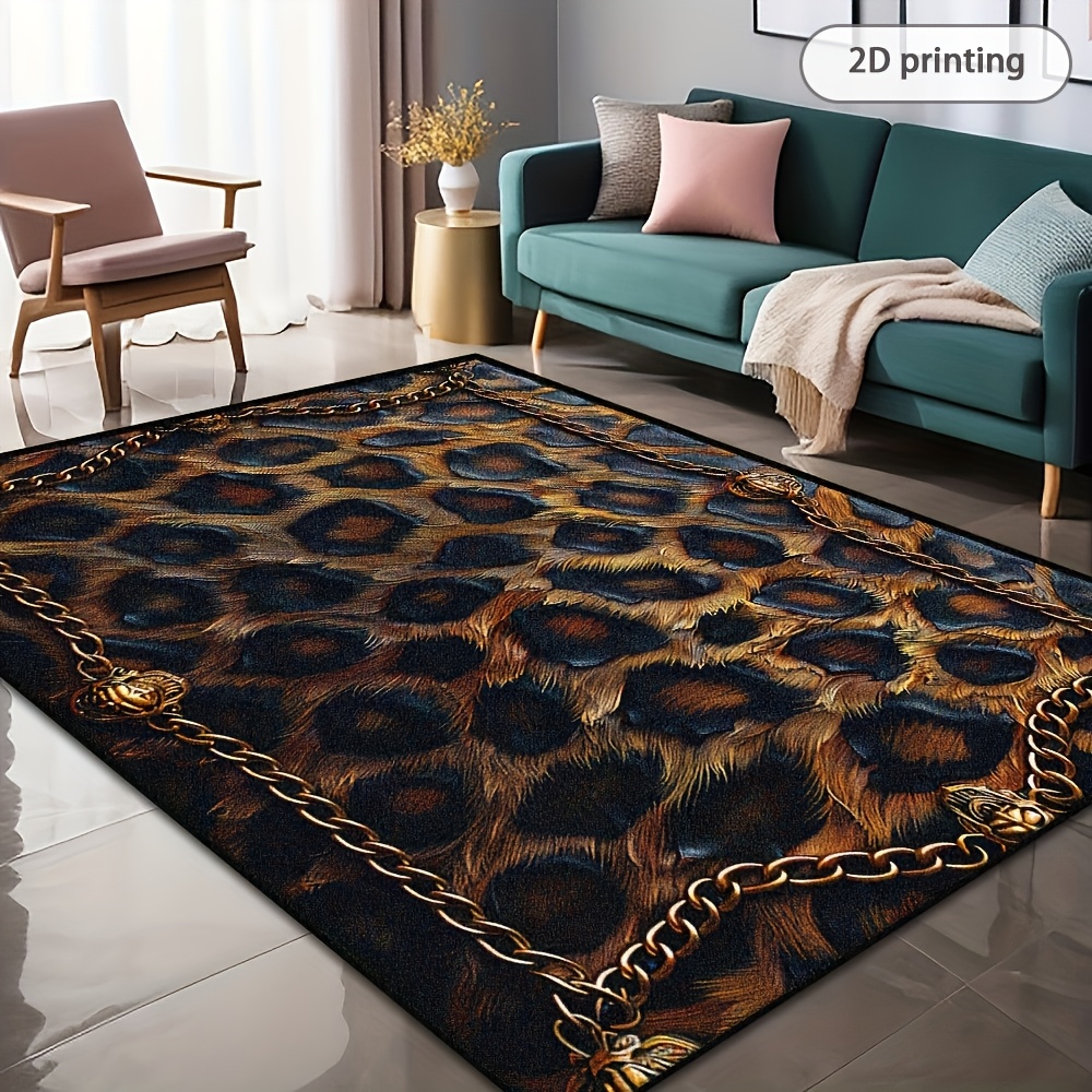 Leopar Desenli Halı, Şık Siyah - Commercial Printing And Design incelemesi ve fiyatı