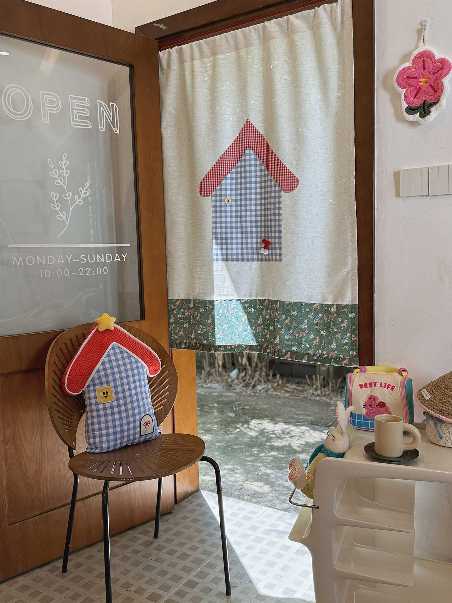 VIKAMA Gingham Küçük Ev Noren  - Commercial Window Printing incelemesi ve fiyatı
