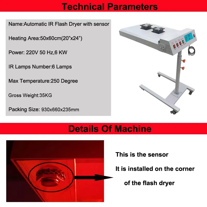 360 Derece Dönebilen 6000W Oto - Flash Dryer Screen Print incelemesi ve fiyatı