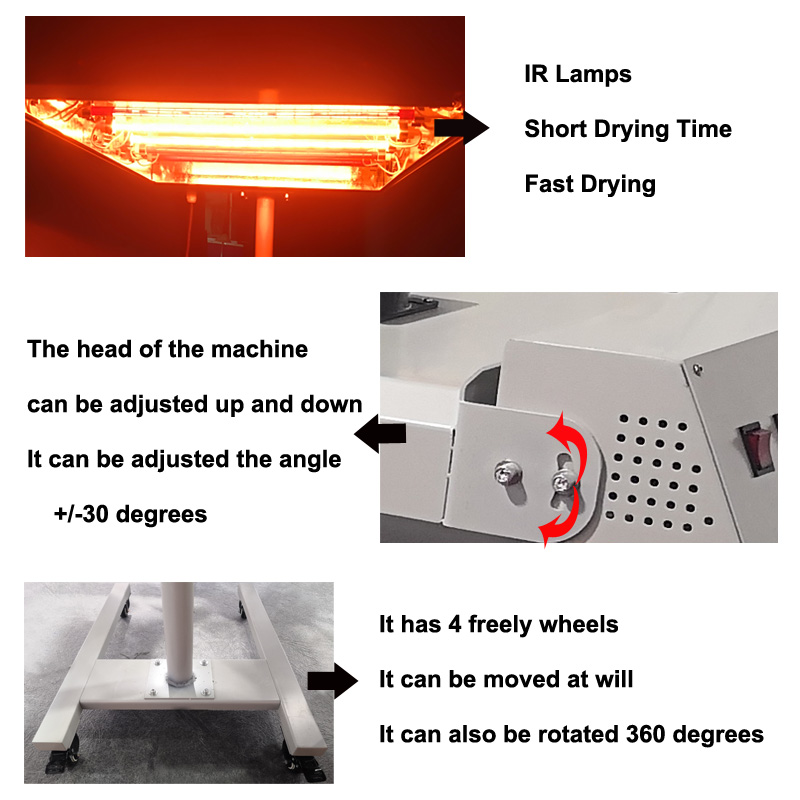 Ekonomik Taşınabilir 6KW Kızıl - Flash Dryer Screen Print incelemesi ve fiyatı
