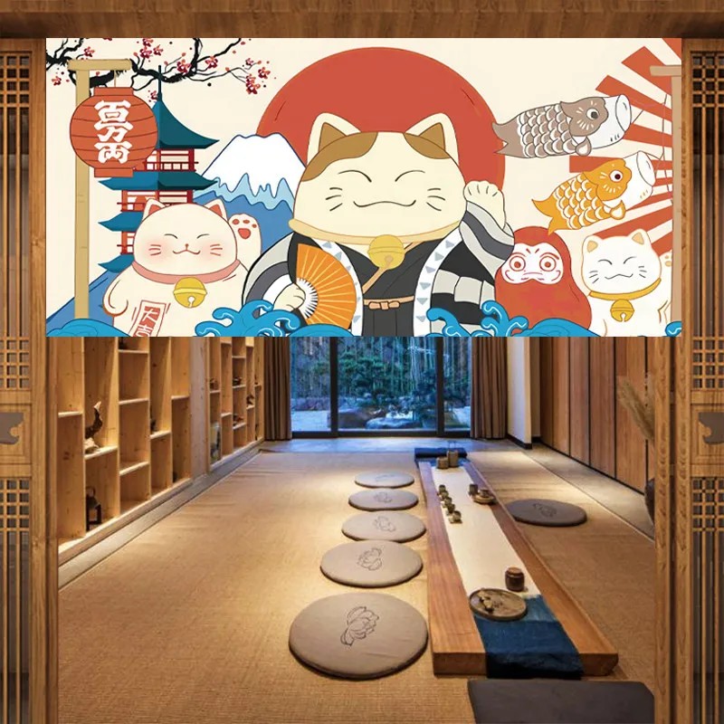 VIKAMA Japon Fuji Kimono Noren - Commercial Window Printing incelemesi ve fiyatı